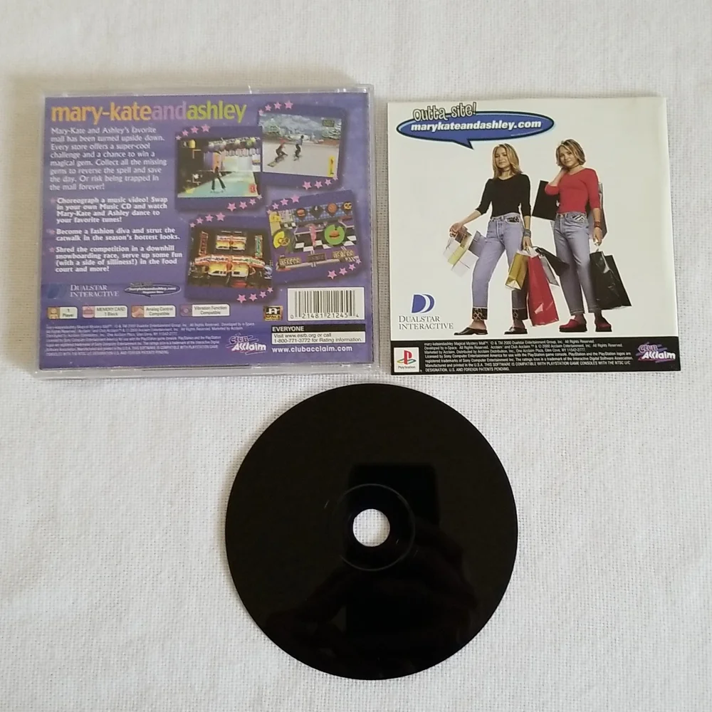 Mary Kate Ashley Magical Mystery Mall Black PS1 Sony Playstation